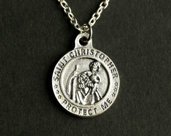 St christopher shop enamel necklace