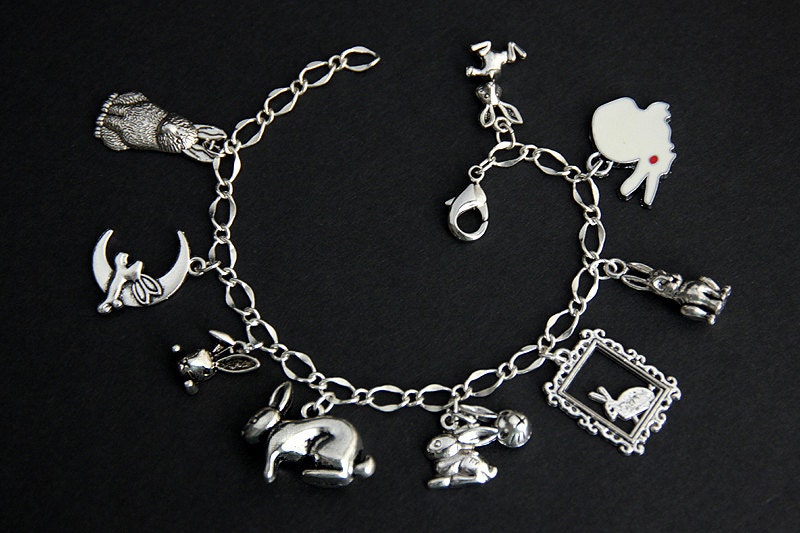 Rabbit Bracelet. Bunny Rabbit Charm Bracelet. Bunny Bracelet. Etsy