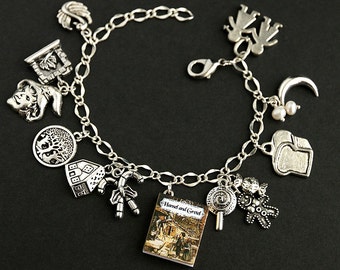 Hansel and Gretel Bracelet. Brothers Grimm Charm Bracelet. Childrens Story Bracelet. Book Bracelet. Silver Bracelet. Handmade Jewelry.