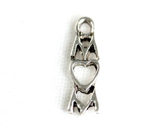 Mom Charm. Add-On Charm for Charm Bracelets. Mother Charm. Silver Plated Charm.