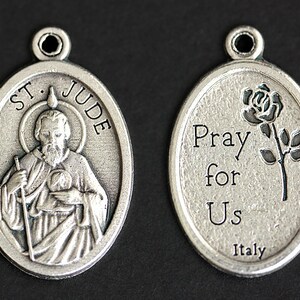 Saint Jude Necklace. Catholic Necklace. St Jude Saint Medal Necklace ...
