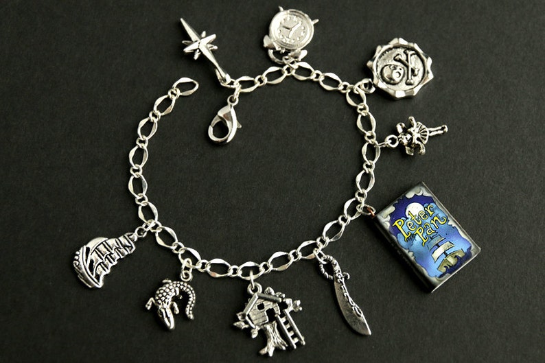 Peter Pan Bracelet. Peter Pan Charm Bracelet. Storybook Etsy