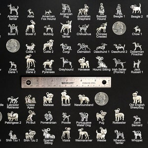 Dog Breed Charms. Dog Charm. Add-On Charm for Bracelet Charm or Necklace Charm. Christian Charm. Silver Plated Charm. image 2