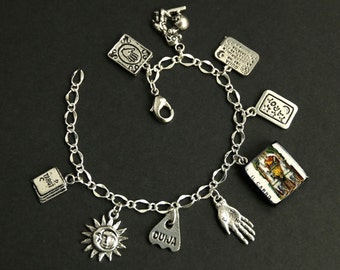 Tarot Bracelet. The Chariot Charm Bracelet. Divination Bracelet. Silver Bracelet. Il Carro Bracelet. Tarot Jewelry. Metaphysical Jewelry.