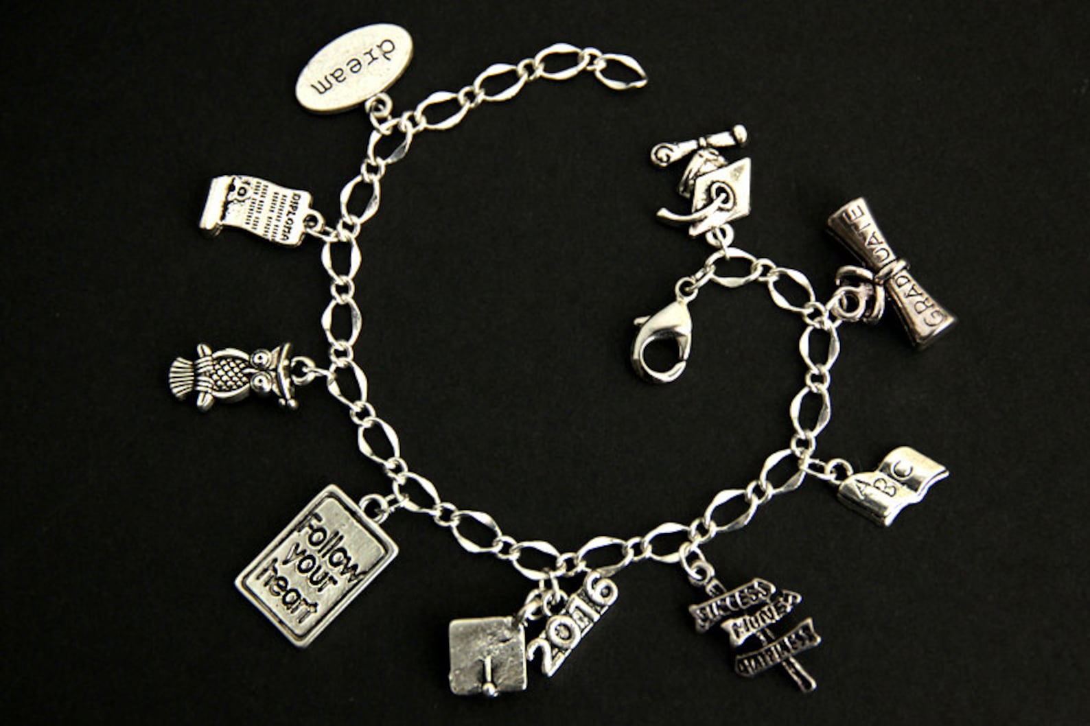 Graduation Bracelet. Graduation Gift Charm Bracelet. Graduate Etsy