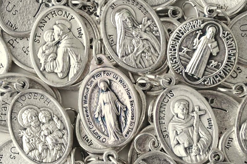 Catholic Saint Medal. Addon Charm for Bracelet Charm or Etsy