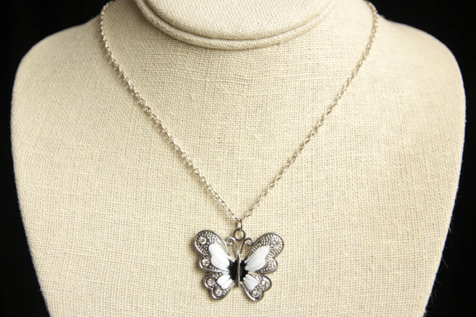 Butterfly Wishes Rhinestone Necklace 