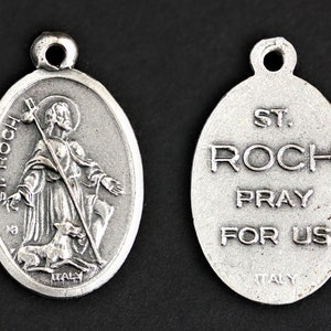 Saint Roch Necklace. Catholic Saint Necklace. St Roch Saint Medal Necklace. Patron Saint Necklace. Christian Jewelry. Religious Necklace. image 4