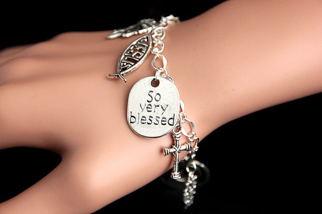 Christian Bracelet. Christian Charm Bracelet. Religious Etsy