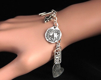 20pcs la bonne vie Charms silver tone 2 sided la bonne vie charm pendant 20x22mm 20pcs la bonne vie Charms silver tone 2 sided la bonne vie charm pendant 20x22mm