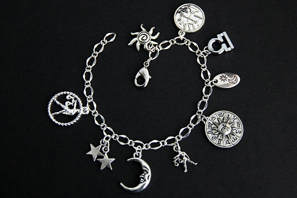 Libra Bracelet. Libra Charm Bracelet. Zodiac Bracelet. Sun Etsy
