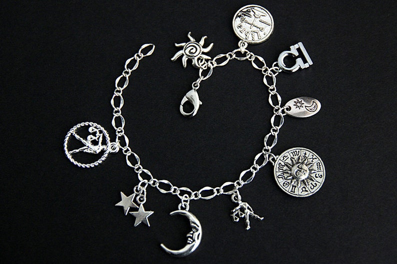 Libra Bracelet. Libra Charm Bracelet. Zodiac Bracelet. Sun Etsy