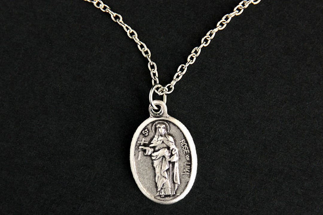 Saint Rose of Lima Necklace. Catholic Saint Necklace. St Rose of Lima ...