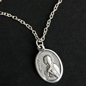 Saint Monica Necklace. Christian Necklace. St Monica Medal Necklace. Patron Saint Necklace. Catholic Jewelry. Religious Necklace.