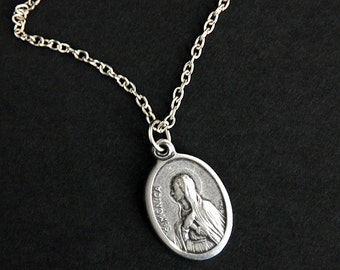 Saint Monica Necklace. Christian Necklace. St Monica Medal Necklace. Patron Saint Necklace. Catholic Jewelry. Religious Necklace.