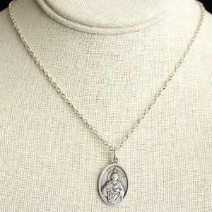 Saint Jude Necklace. Catholic Necklace. St Jude Saint Medal Necklace. Patron Saint Necklace. Christian Jewelry. Religious Necklace. image 3