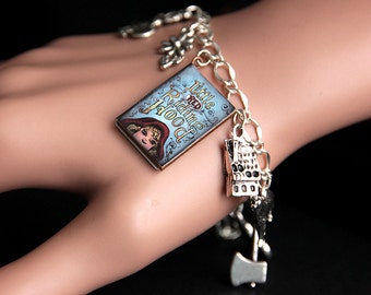 Little Red Riding Hood Bracelet. Brothers Grimm Charm Bracelet. Story Book Bracelet. Silver Bracelet. Handmade Jewelry.