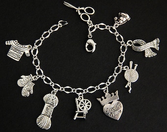 Gehäkeltes Armband. Gehäkeltes Bettelarmband. Handgemachtes Armband. Silber Bettelarmband. Handgemachter Schmuck. Handmade Schmuck.