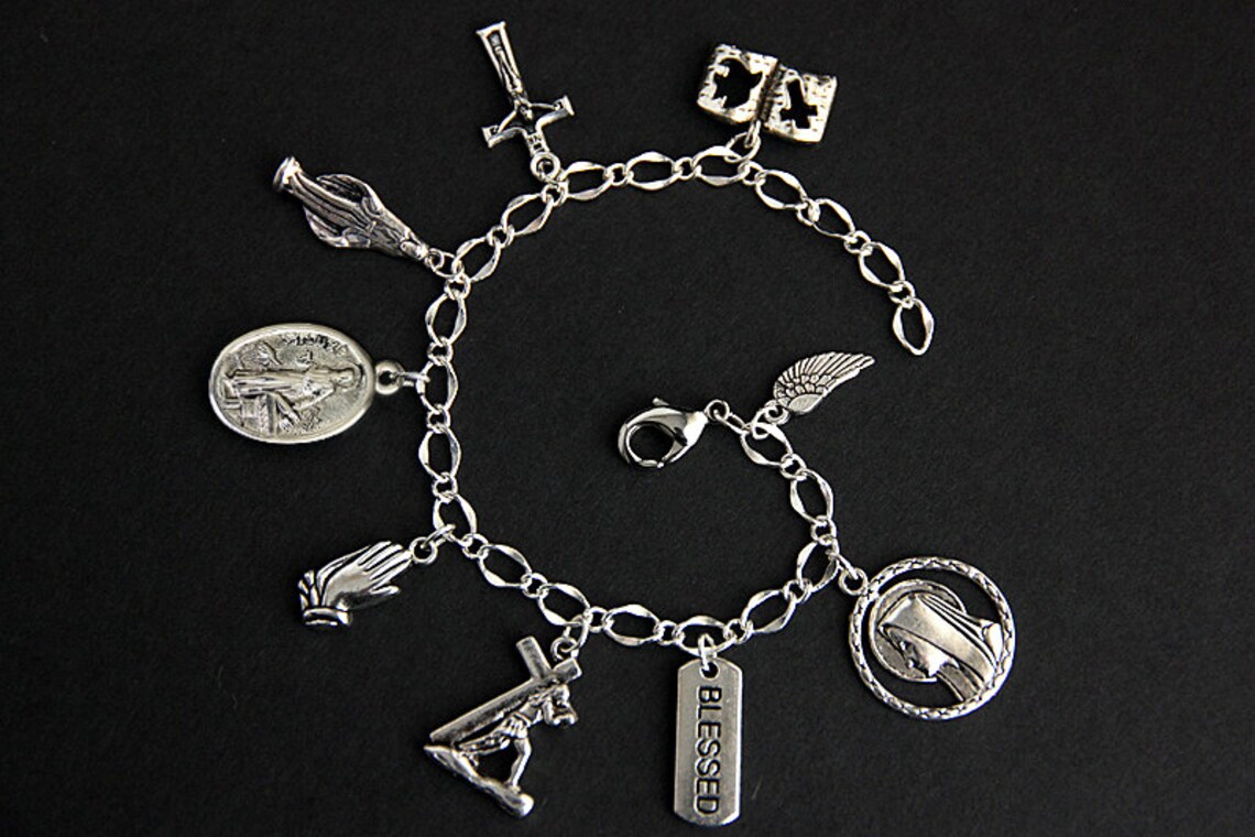 Bracelet Créateur St Luc En Bronze Et émaux Verts - Vintage Années 60/70, Occasion, Pièce Unique Et Artisanale