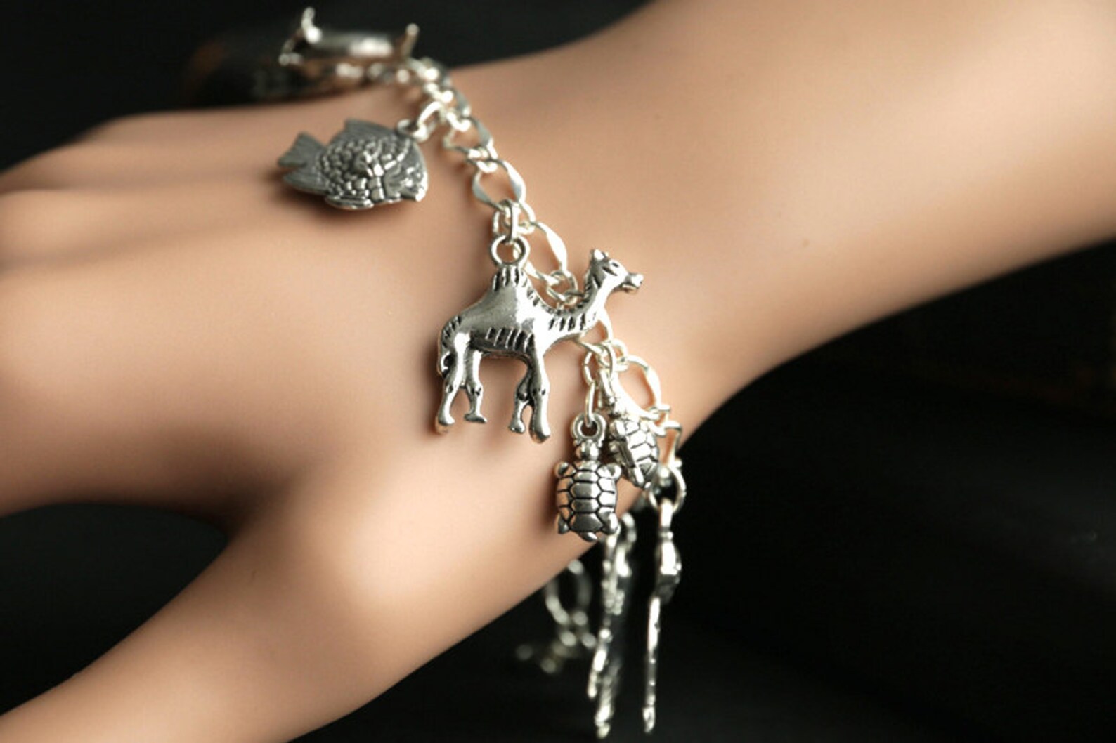 Animals Bracelet. World Animals Charm Bracelet. Wildlife Bracelet ...