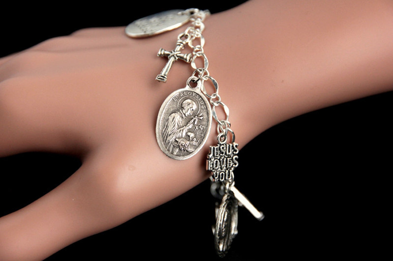 Saint Aloysius Bracelet. Catholic Bracelet. St Aloysius Charm Etsy
