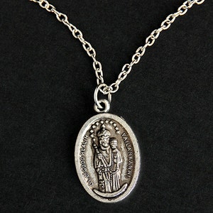 Our Lady of Good Health Necklace. Christian Necklace. Saint Medal Necklace. Catholic Saint Necklace. Christian Jewelry. Religious Necklace.
