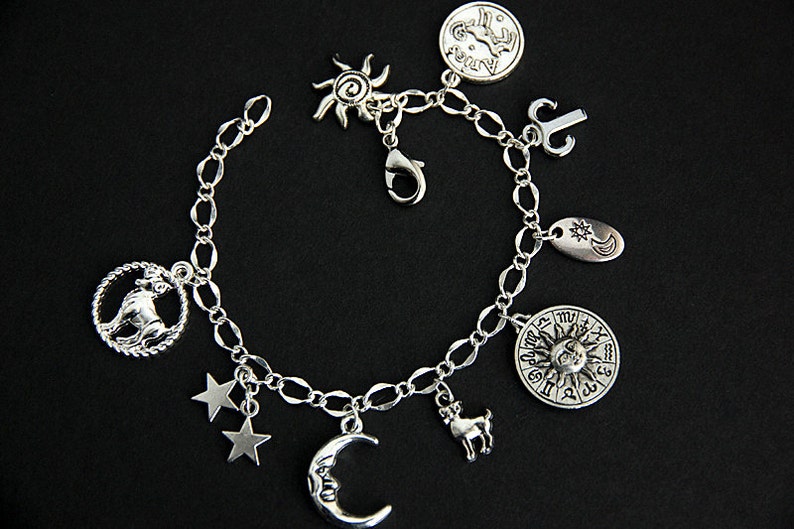 Aries Bracelet. Aries Charm Bracelet. Zodiac Bracelet. Sun Etsy