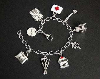 Physical Therapist Bracelet. PT Charm Bracelet. Physiotherapist Bracelet. Medical Bracelet. Physical Therapy Bracelet. Handmade Jewelry.