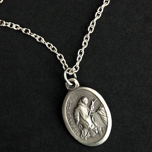 Saint John of God Necklace. Catholic Necklace. St John of God Medal Necklace. Patron Saint Necklace. Catholic Jewelry. Religious Necklace.