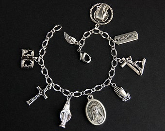 Saint Marianne Cope Bracelet. Christian Bracelet. Mother of Molokai Catholic Charm Bracelet. Christian Jewelry. Religious Bracelet.