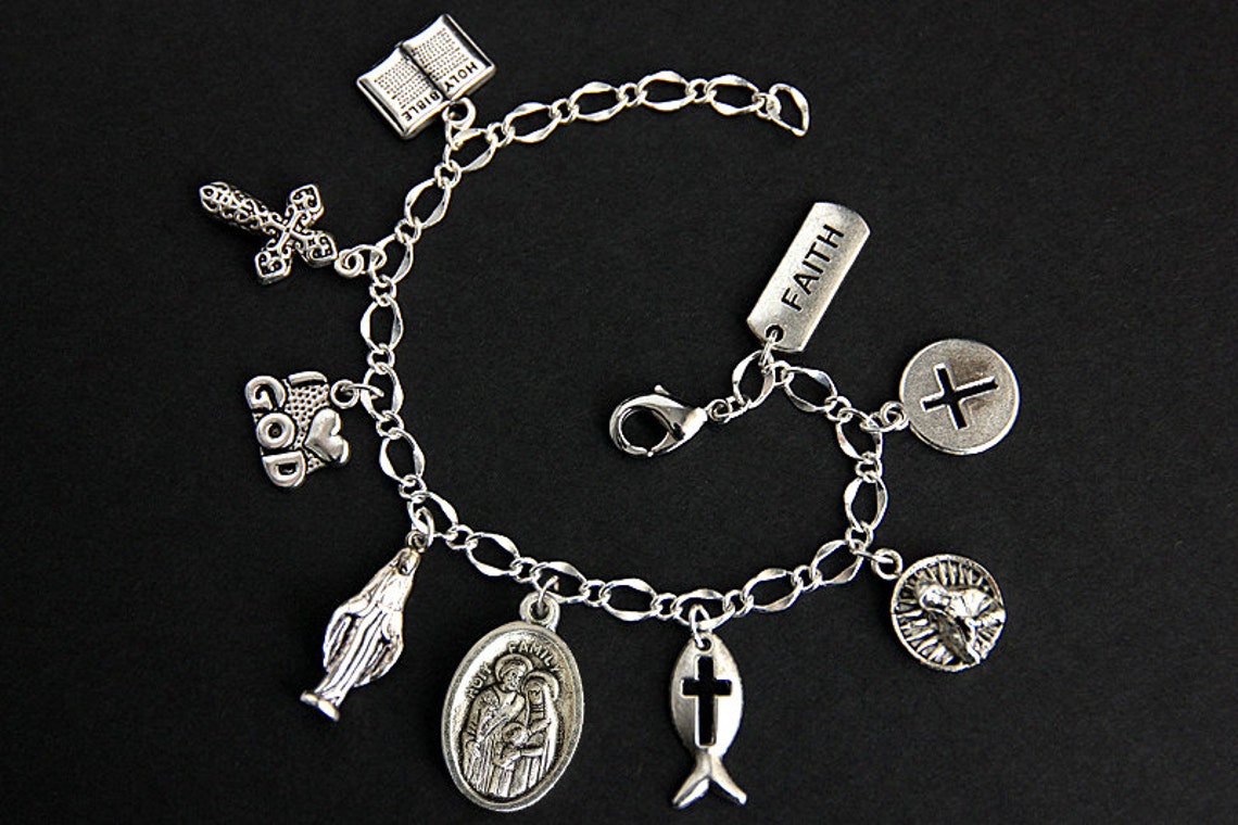 Holy Family Bracelet. Christian Bracelet. Catholic Charm Etsy