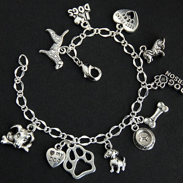 Dog Charm Bracelet Etsy