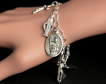 Saint Vincent Ferrer Bracelet. Catholic Bracelet. St Vincent Ferrer Charm Bracelet. Christian Jewelry. Religious Jewelry.