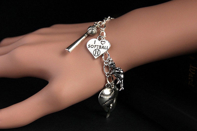 Softball charms for best sale bracelets