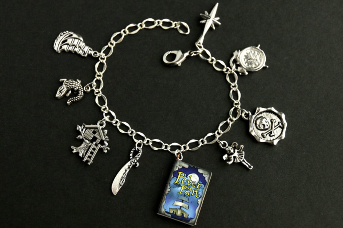 Peter Pan Bracelet. Peter Pan Charm Bracelet. Storybook Etsy