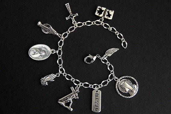Maria Rosa Mystica Bracelet. Catholic Bracelet. Catholic Medal 