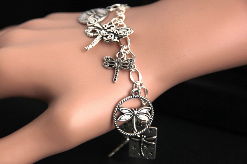 Dragonfly Bracelet. Dragonfly Charm Bracelet. Dragonflies | Etsy