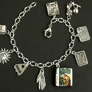 Tarot Card Bracelet. The Star Charm Bracelet. Divination Bracelet. Silver Bracelet. Le Stelle Bracelet Tarot Jewelry. Metaphysical Jewelry.