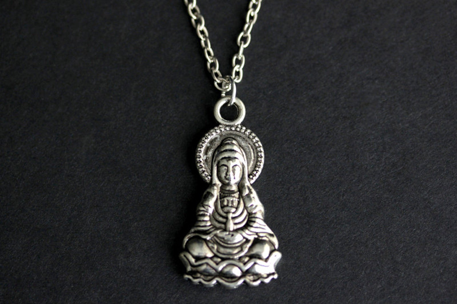 Lakshmi Necklace. Hindu Goddess Charm Necklace. Goddess Etsy