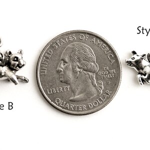 Flying Pig Charm. When Pigs Fly Charm. Add-On Charm for Bracelet Charm or Necklace Charm. Silver Plated Charm. image 4