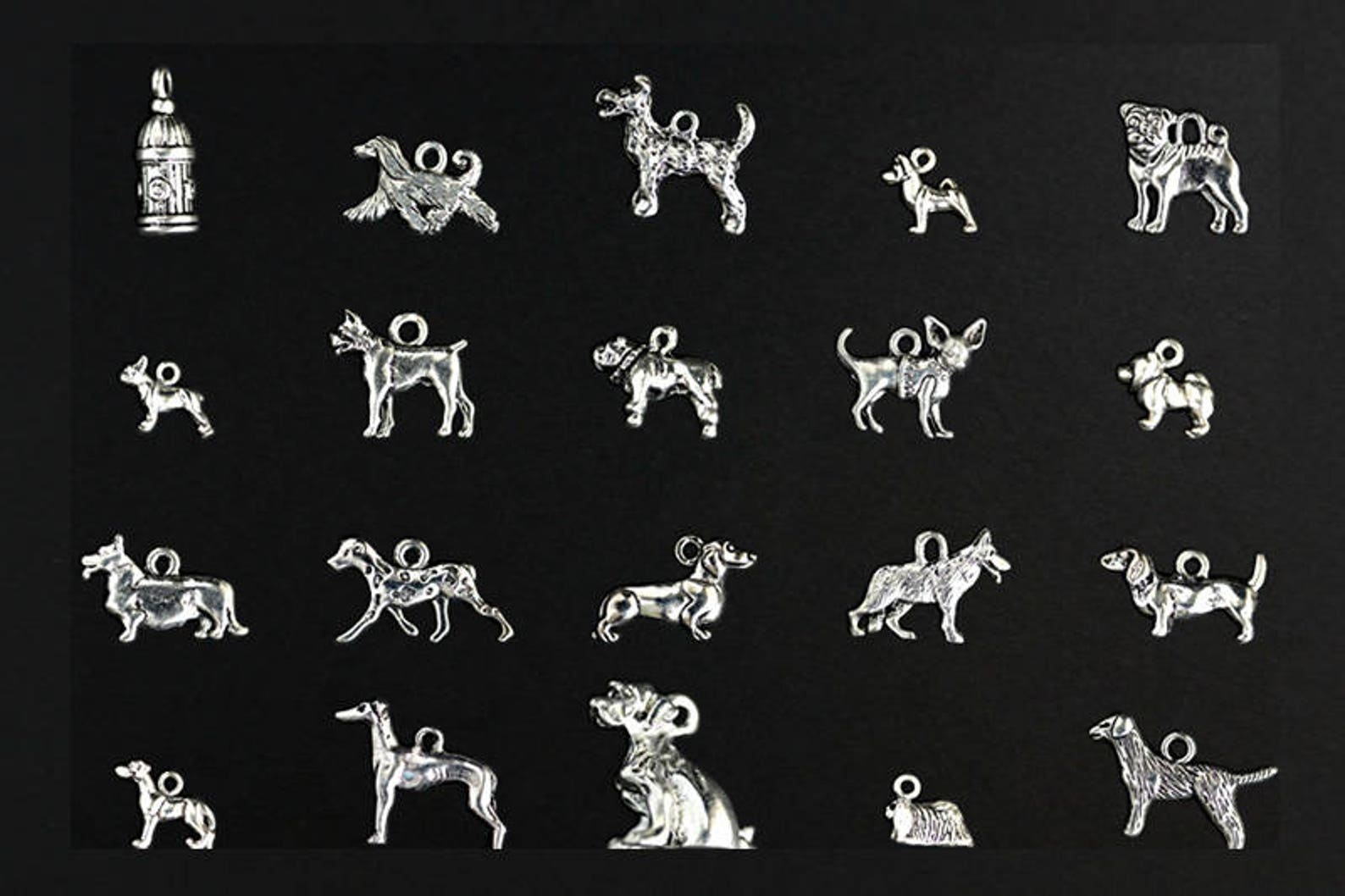 Dog Breed Charms. Dog Charm. Addon Charm for Bracelet Charm Etsy