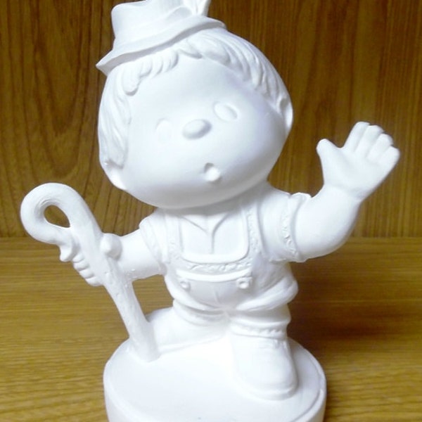 Swiss Boy, from Switzerland  ceramic bisque paint it yourself ready to paint