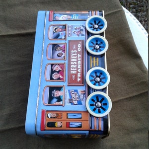 Vintage Hersheys Chocolates Trolley Tin/Collectible Chocolates Tin
