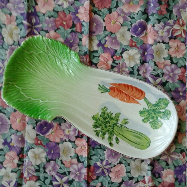 Vintage Celery/Carrot Serving Dish/Hand Painted Celery Dish/Porcelain Celery Serving Dish