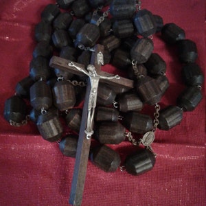 Vintage Large Wood Rosary/Oversized Rosary,Catholic Decor