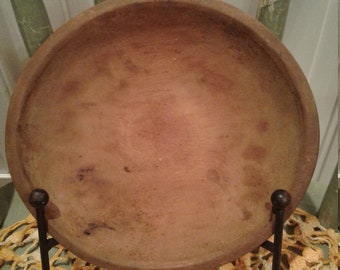 Primitive Small Low Wooden Bowl
