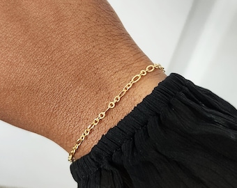 Dainty Gold Plated Chain Bracelet
