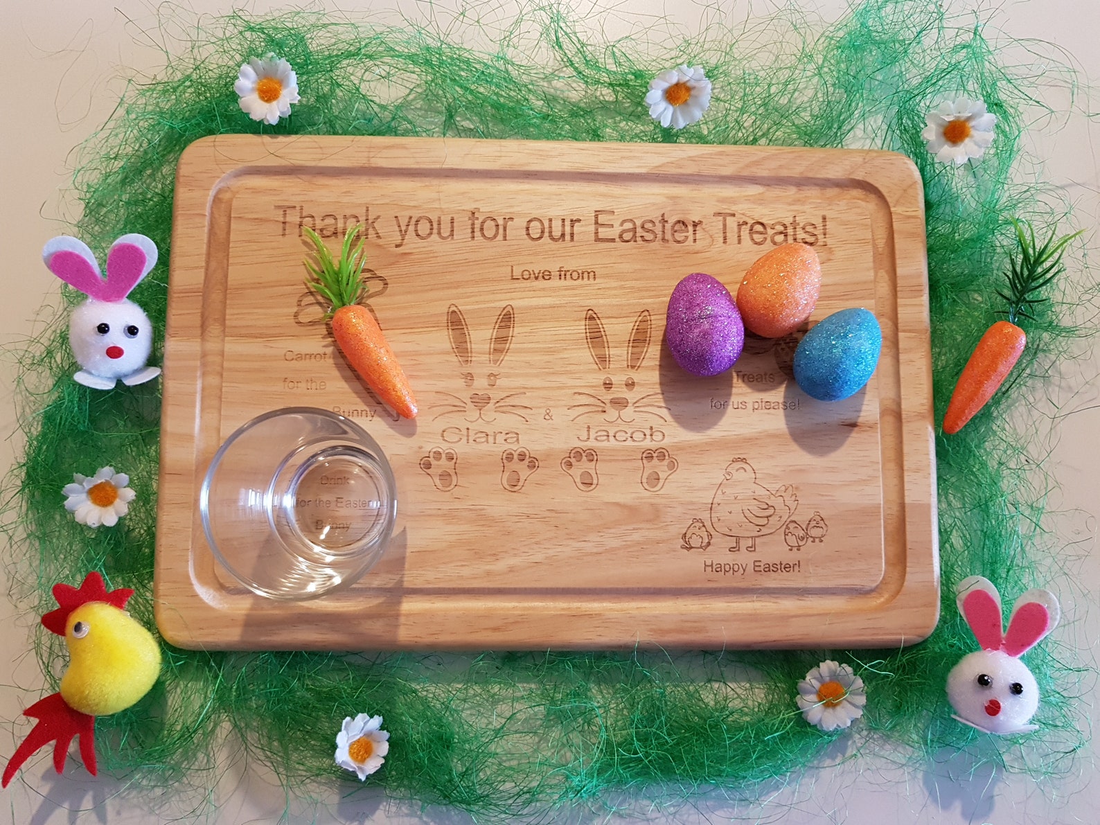 Easter Bunny Treat Board Easter Egg Gift Thank You for My Etsy