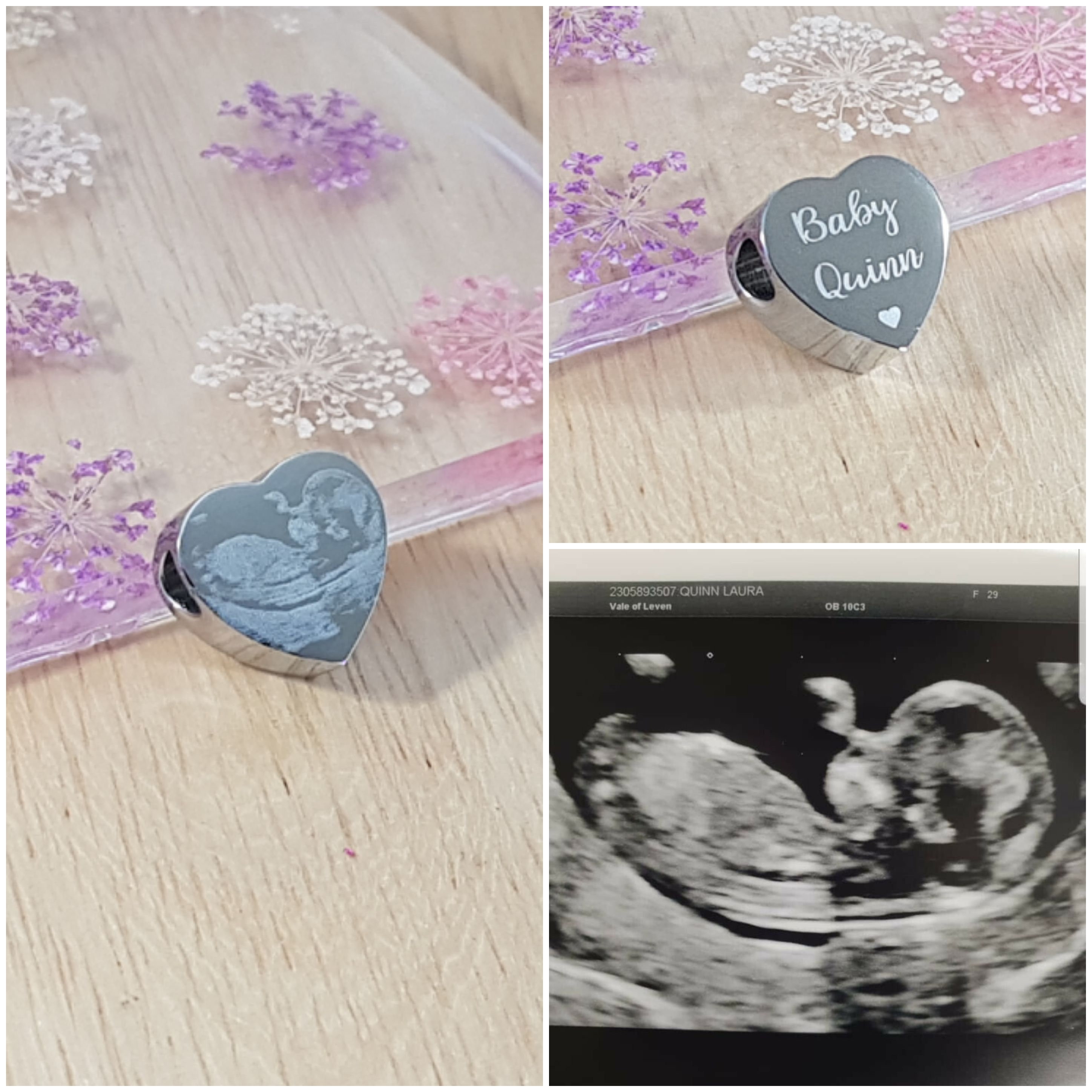 Baby Memorial Gift Personalised keepsake Engraved Charm Etsy