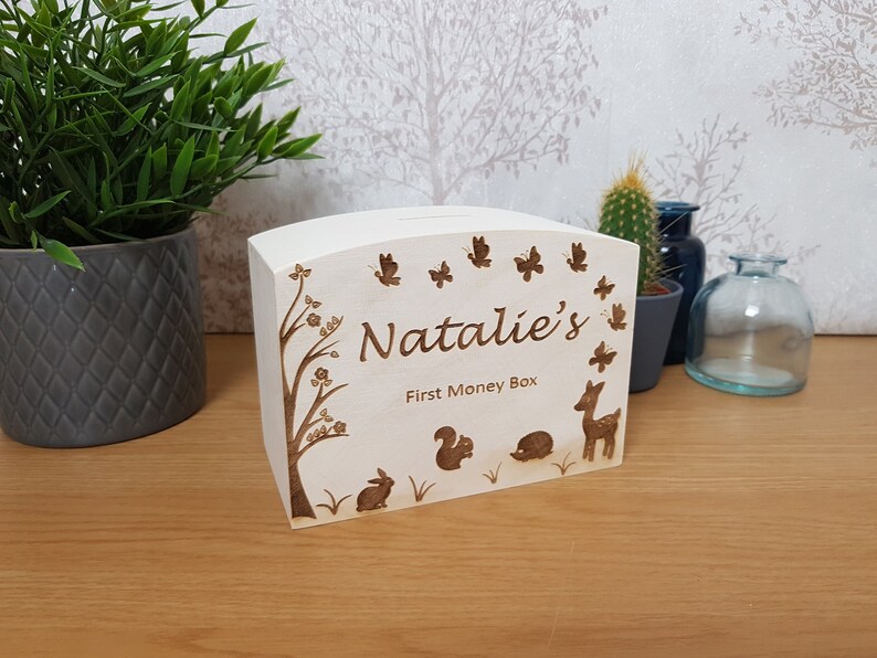 Personalised Money Box Children's First Money Box Etsy